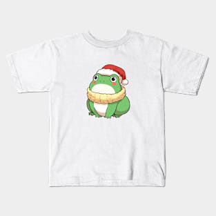 Cute Christmas Frog Kids T-Shirt